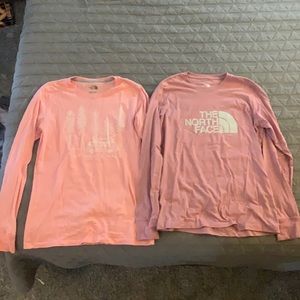 Pair of The North Face long sleeve tees